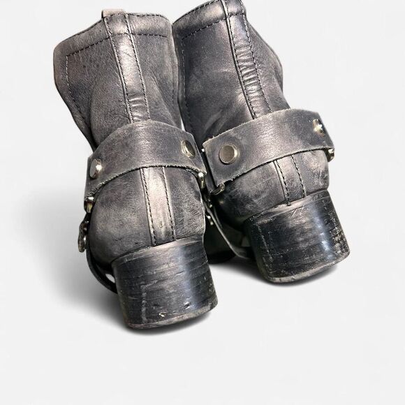 Jeffrey Campbell Leather Western Festival Moto Musk-Harness Ankle Boots 8 - Picture 7 of 8